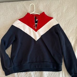 H&M quarter zip pullover sweater